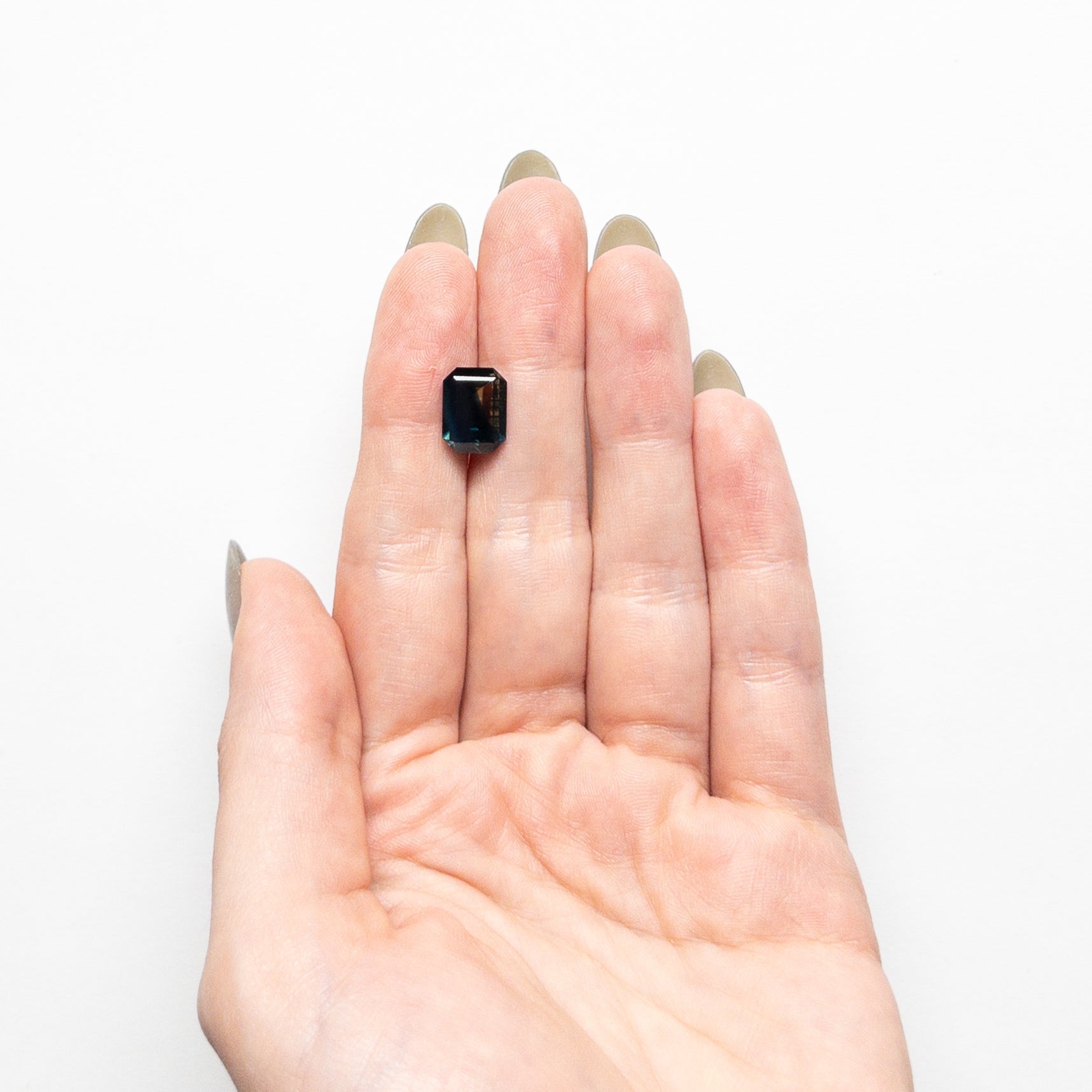 3.99ct Natural Blue Sapphire Gemstone - 10.65x7.96x4.56mm Step Cut Rectangle with Cut Corners for Engagement Rings & Fine Jewelry Making
