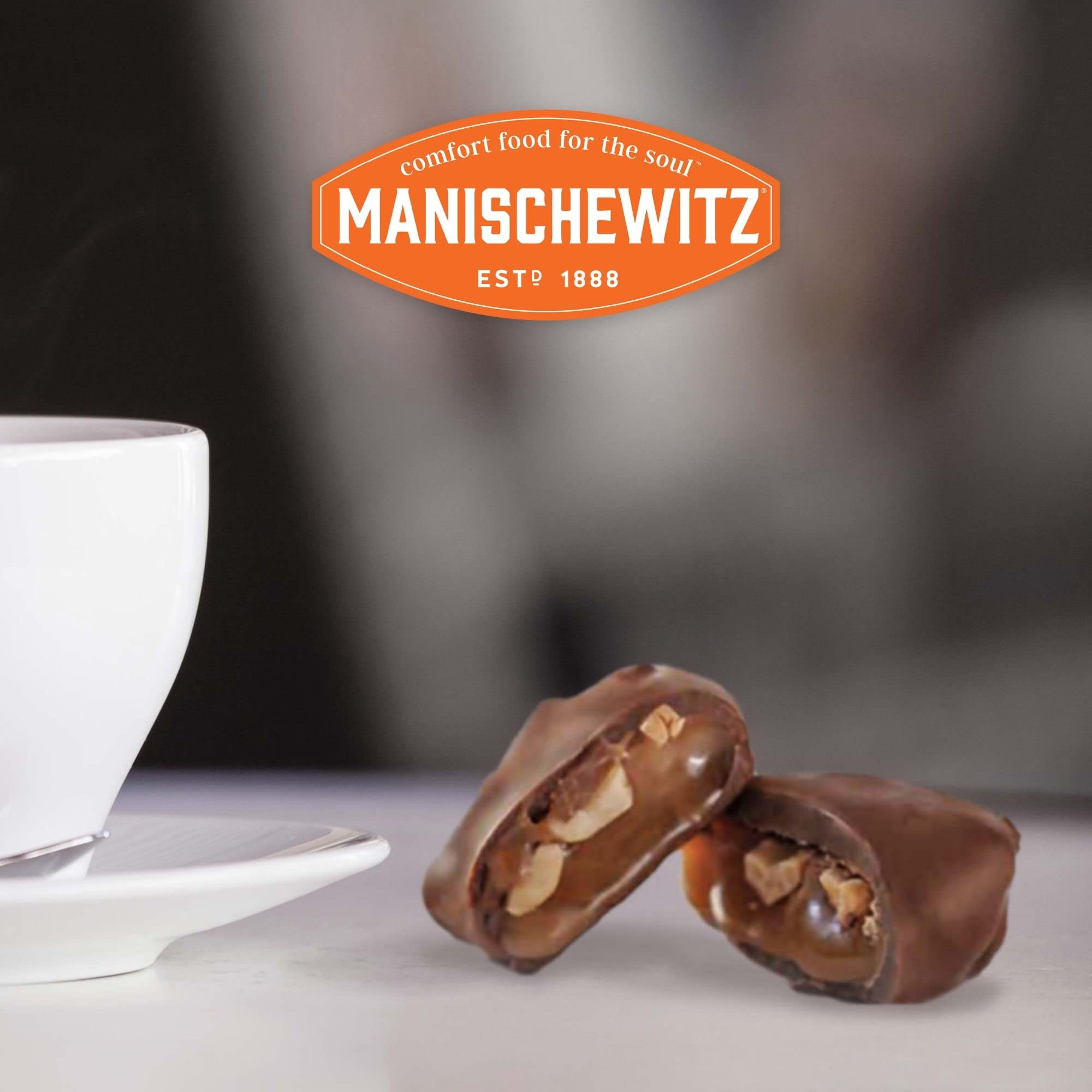 Manischewitz Milk Chocolate Caramel Cashew Patties 5oz - Kosher Certified, Rich & Creamy Chocolate with Crunchy Cashews | Perfect for Passover Gifts, Hanukkah Treats & Holiday Dessert Platters