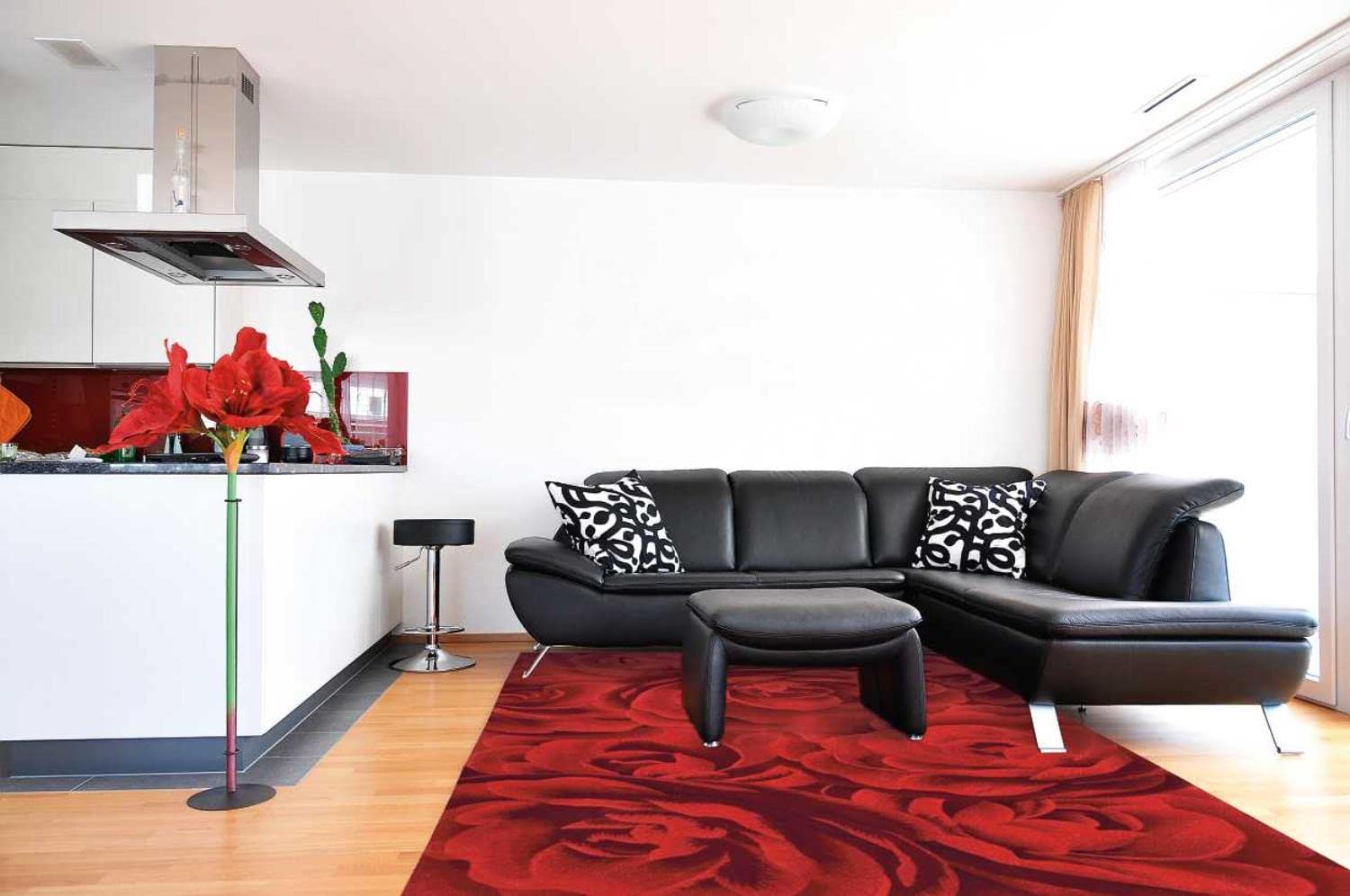 Nourison Moda Floral Crimson 5'6