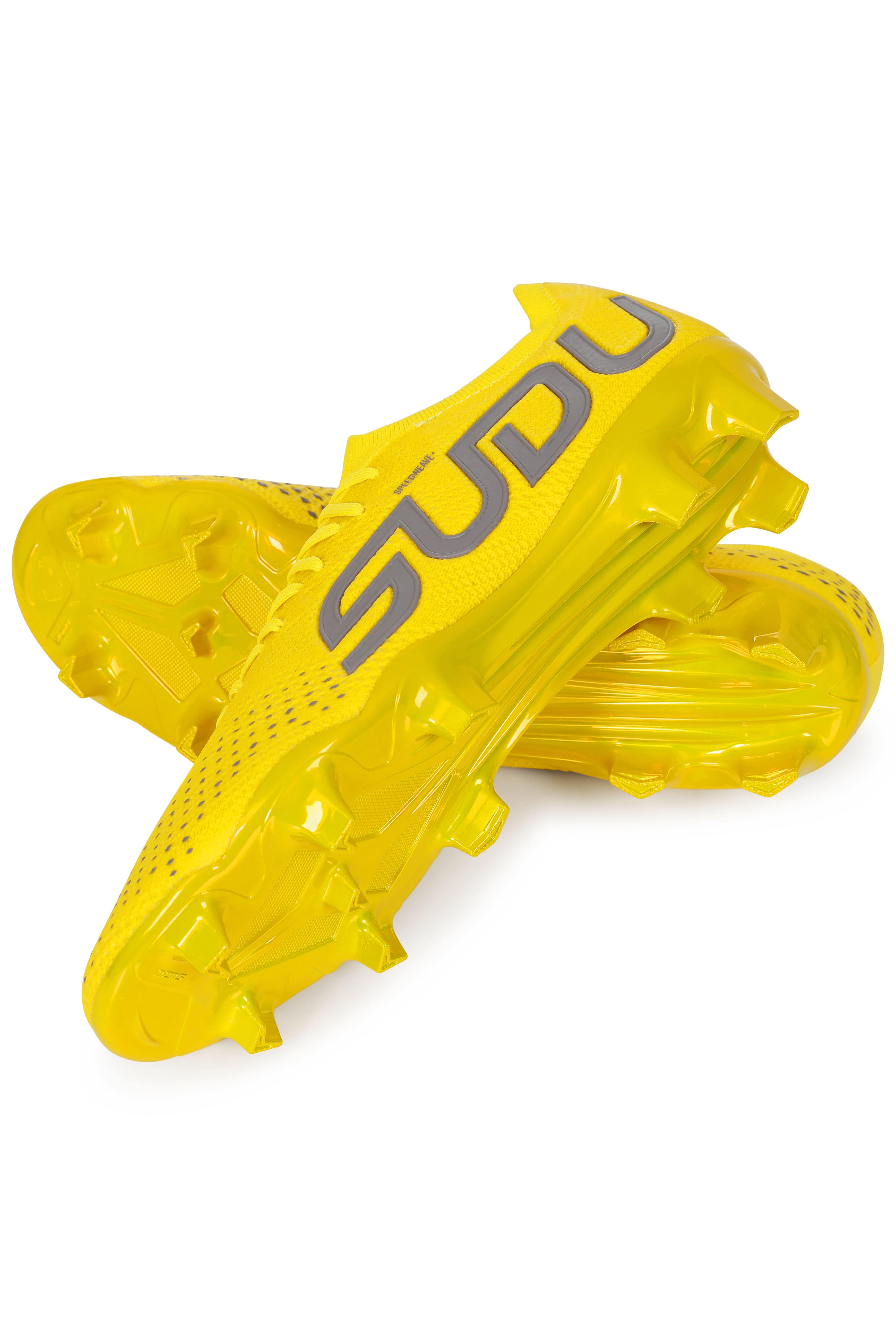**SFS FG 01+ Pro Football Boots for Men - Lightweight Soccer Cleats with Enhanced Traction - Vibrant Yellow Color - Perfect for Turf, Grass & Indoor Matches**