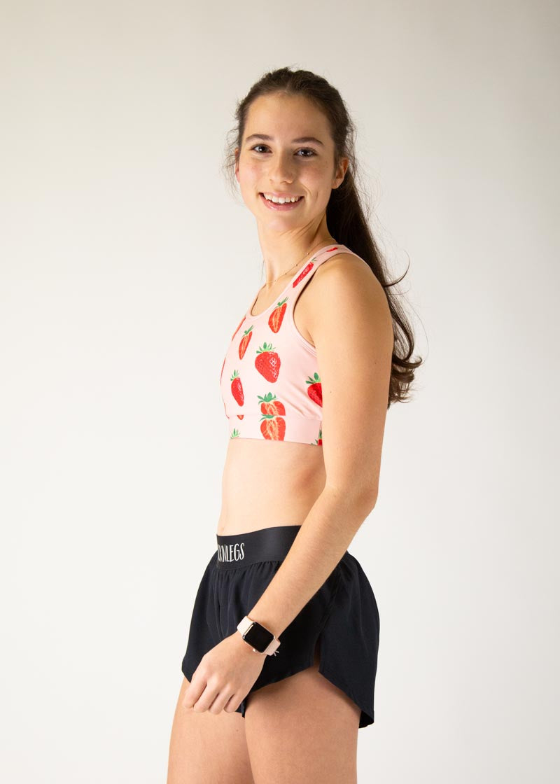 Strawberry Szn OG Sports Bra - High Support Workout Top for Running, Yoga & Gym - Breathable Comfort for Women's Activewear