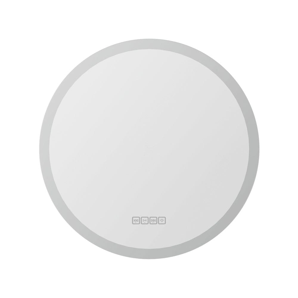Embellir Bluetooth LED Wall Mirror with Light - 60CM Round Bathroom Mirror for Makeup & Vanity - Dimmable Touch Control, Waterproof Design, Modern Home Decor
