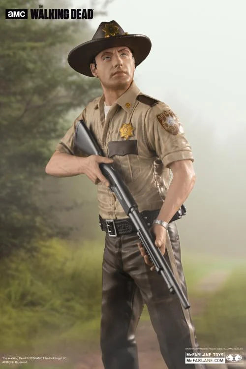 The Walking Dead TV Series Rick Grimes 1/8 Scale Action Figure - Collectible Zombie Apocalypse Character Model for Fans & Display