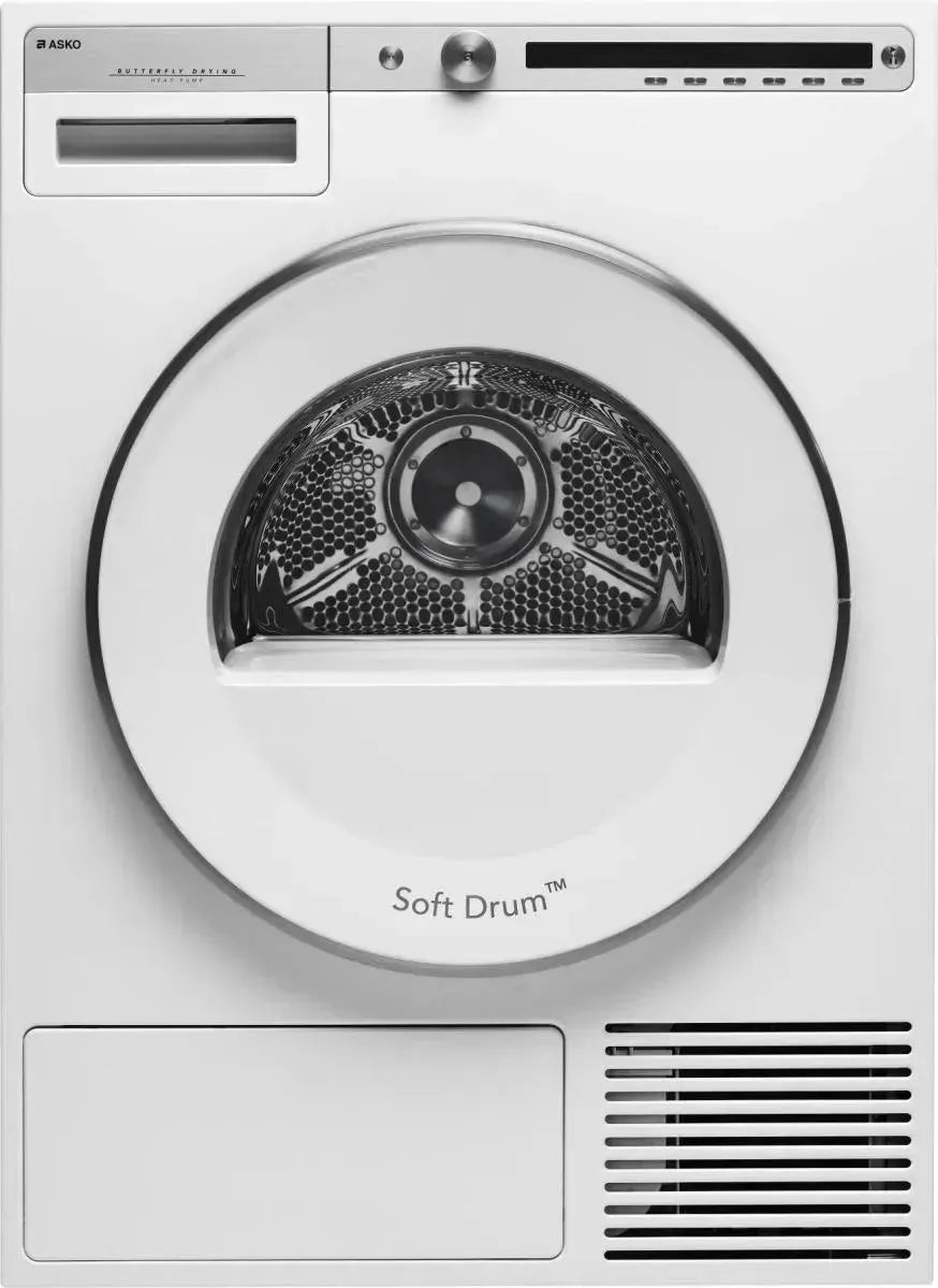 ASKO T408HD.W.AU Energy Efficient Heat Pump Dryer - White | Large Capacity Laundry Appliance for Home & Apartment Use | Perfect for Eco-Friendly Drying
