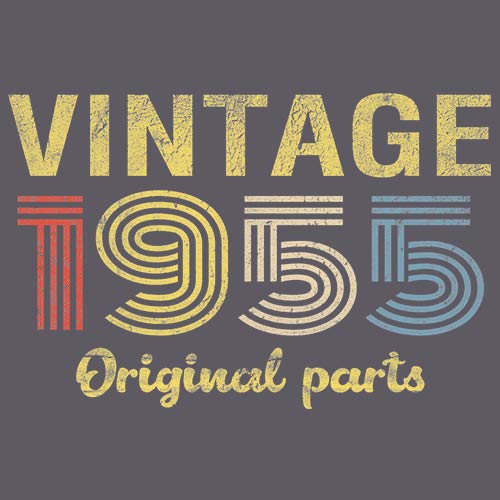 Vintage 1955 Retro Birthday T-Shirt for Men - 70th Birthday Gift with Original Parts Design - Perfect for Milestone Celebrations & Themed Parties