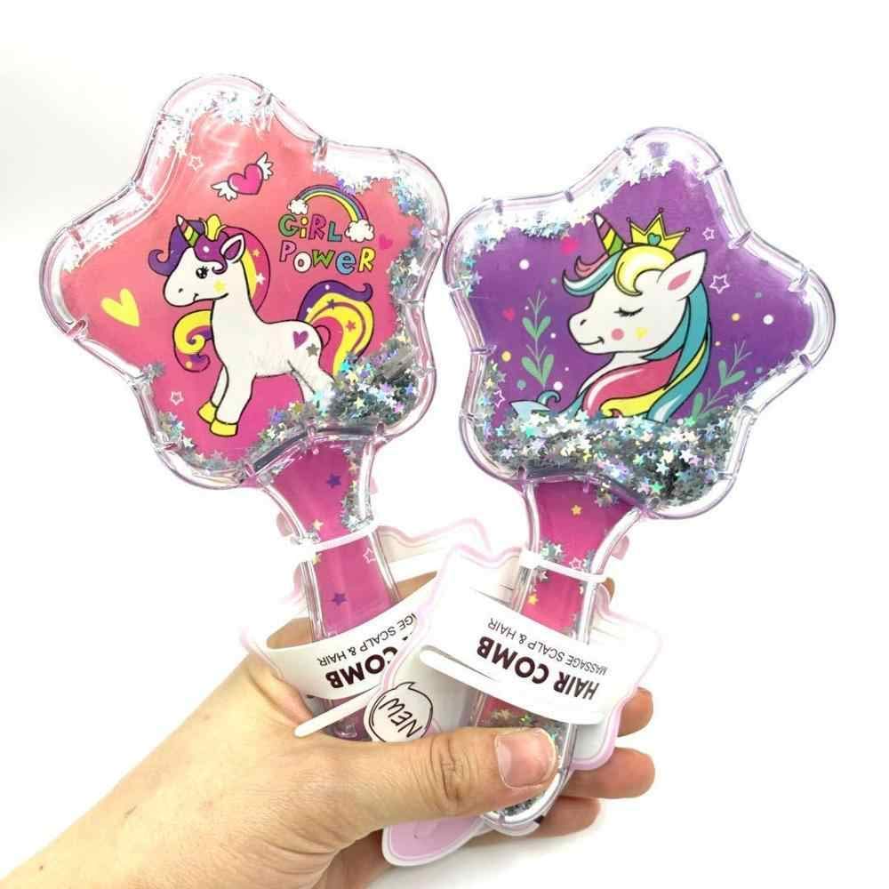 Cute Kids Cartoon Hair Brush - Massage Shower Comb for Wet & Dry Hair - Salon Quality Hair Styling Tools (1-Pack, Assorted Colors) - Perfect for Toddler Bath Time & Gentle Detangling
