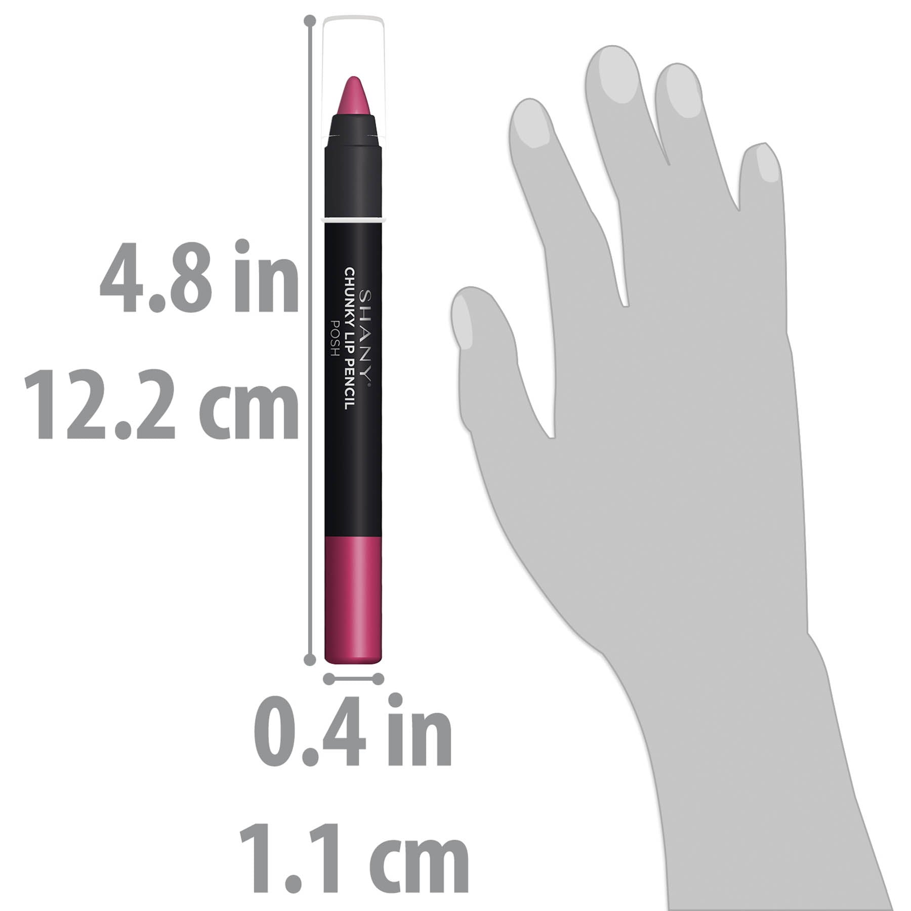 SHANY Chunky Lipstick Lip Pencil - Long Lasting Matte Lip Liner for Bold Lip Looks | Perfect for Everyday Wear, Parties & Special Occasions