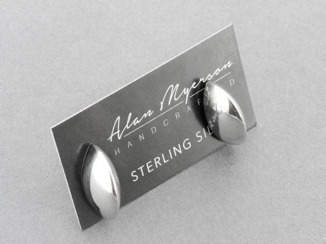 Polished Sterling Silver Segment Stud Earrings - Elegant & Hypoallergenic Jewelry for Women - Perfect for Everyday Wear, Parties & Gifts