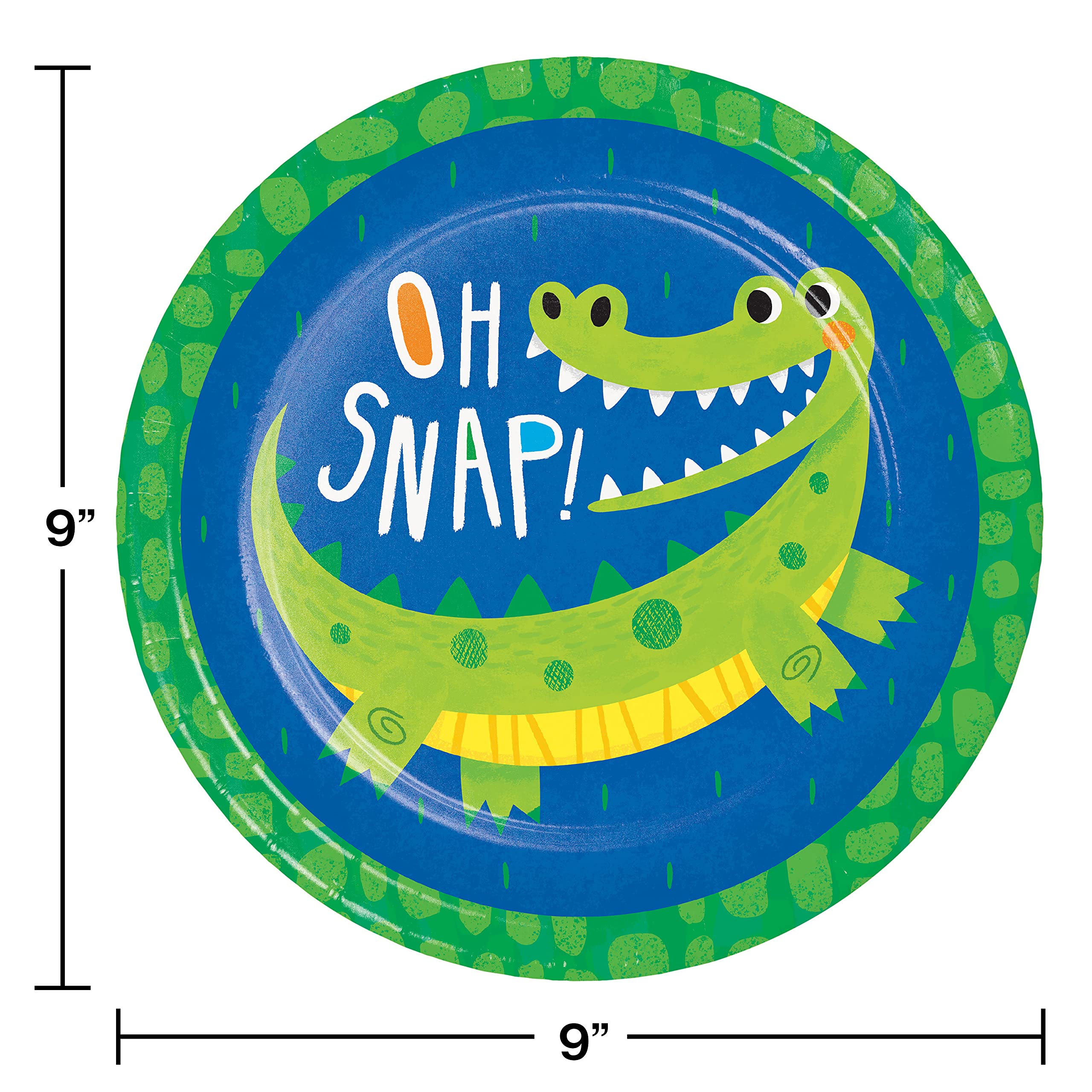 Kids Alligator Birthday Party Supplies Set - 85 Piece Zoo Safari Theme Disposable Paper Plates, Napkins, Tablecloth & Crocodile Decorations for 24 Guests | Perfect for Jungle Themed Parties, Baby Showers & Wild Animal Birthday Celebrations