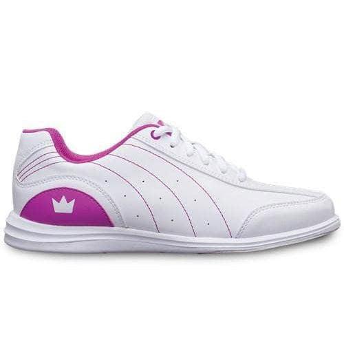 Brunswick Women's Mystic White Fuchsia Bowling Shoes - Lightweight & Comfortable for League Play & Casual Bowling