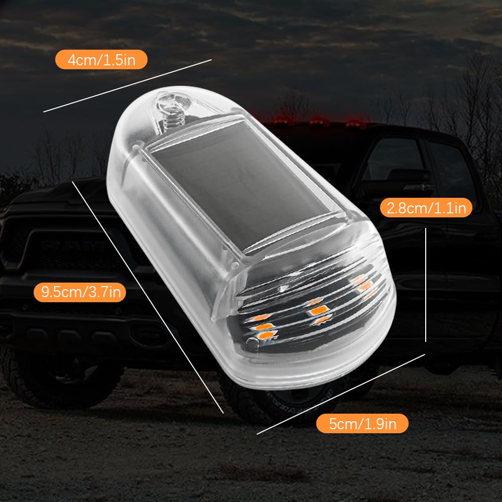 2025 Solar Truck Cab Lights - No Drill, 7 Colors, Vibration Sensor & App Control for Off-Road Adventures