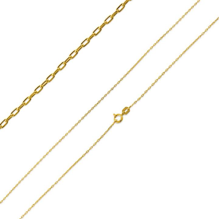 1MM Gold Plated Sterling Silver Forz D/C Chain Necklace - Elegant & Durable Jewelry for Women, Perfect for Everyday Wear, Parties & Gifts