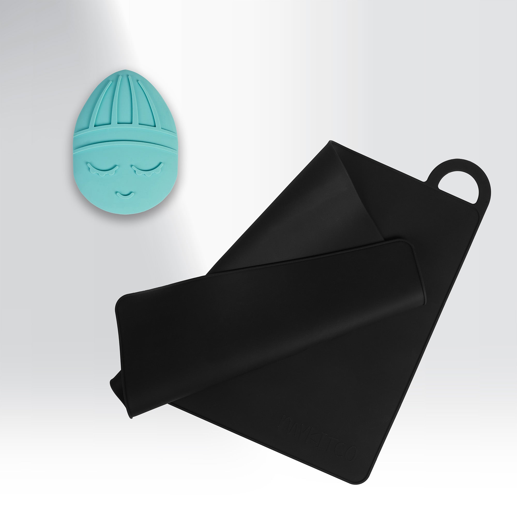 MY MAKEUP MAT & KITMITT BUNDLE - Waterproof Non-Slip Cosmetic Brush Cleaning Mat & Silicone Gloves Set for Professional Makeup Artists & Beauty Enthusiasts - Perfect for Salon, Home Use & Travel Makeup Organization