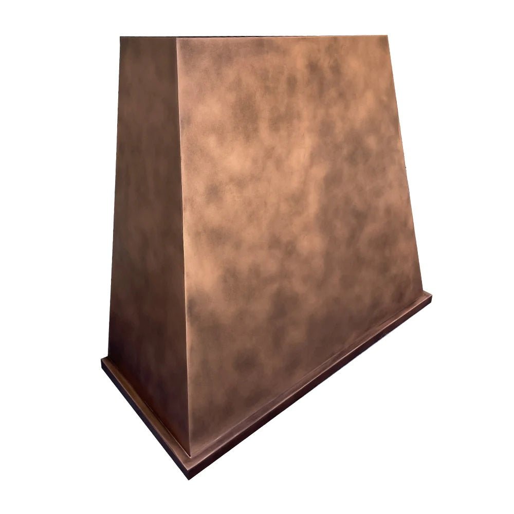 Vintage Rubbed Copper Range Hood H31V - Classic Kitchen Ventilation for Farmhouse & Rustic Style Homes | Perfect for Gas Stoves & Cooking Areas