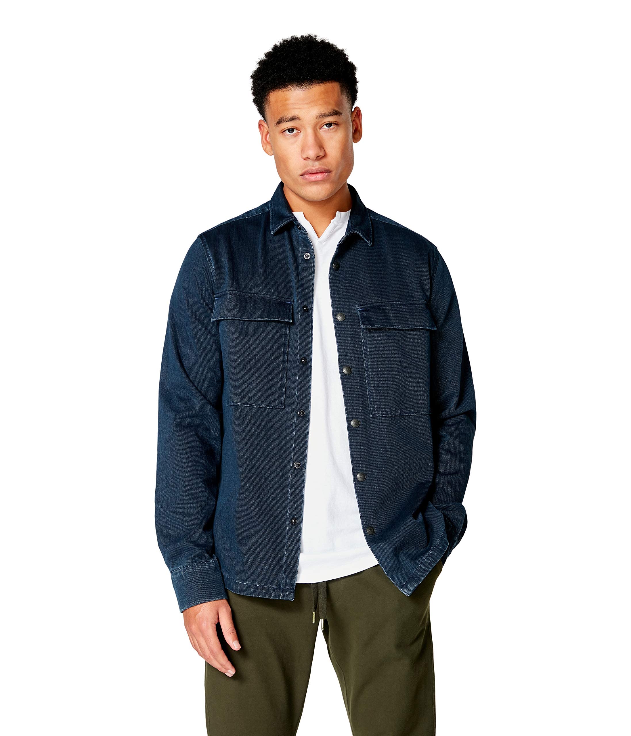 Good Man Brand Men's Denim Shirt Jacket - Stylish Casual Wear for Outdoor Activities & Everyday Fashion