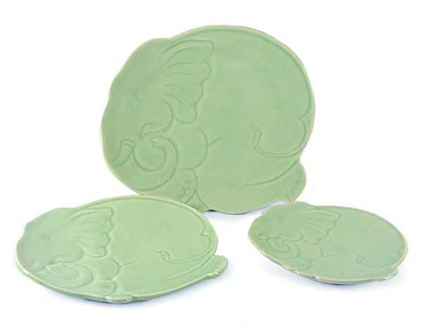 NOVICA Handmade Ceramic Plates Set of 3 - Green Elephant Design for Garden Party, Outdoor Dining & Home Decor | Eco-Friendly Dinnerware for Special Occasions