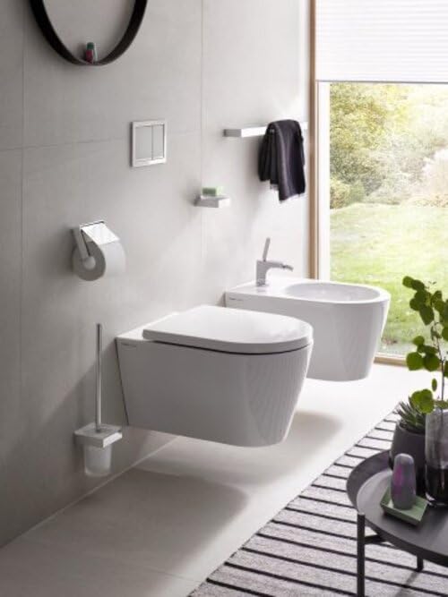 Emco Liaison 183000101 Round Chrome Soap Dish for Shower Rail - 90 x 90mm Glass Soap Holder - Perfect for Bathroom, Spa & Shower Organization