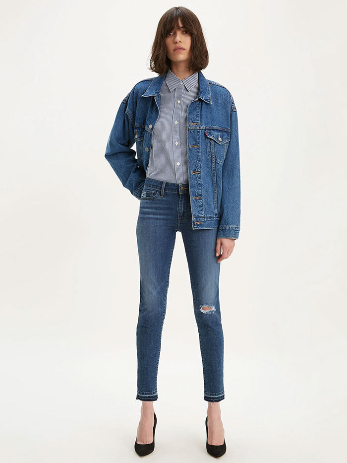 Levi's Women's 711 Skinny Ankle Jeans - Maui Indigo Wash | High-Rise Stretch Denim Pants for Casual Wear & Everyday Outfits