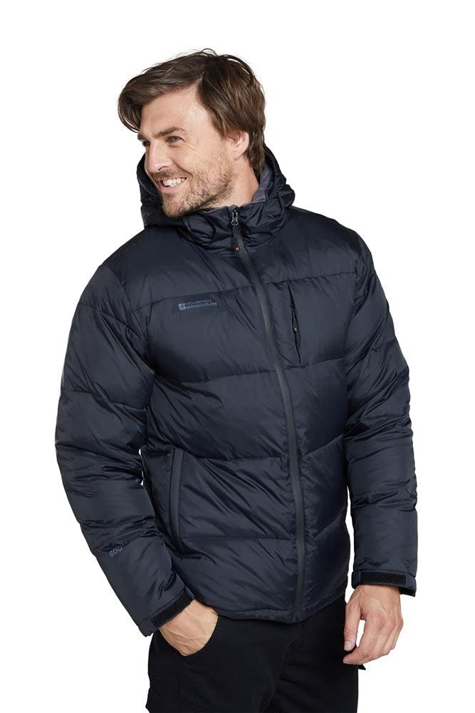 Mountain Warehouse Men's Waterproof Down Padded Jacket - Lightweight Winter Puffer Coat for Hiking, Camping & Outdoor Activities