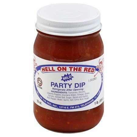 Hell On The Red Party Dip Hot Sauce - 16 oz Spicy & Flavorful for Nachos, Wings & Tacos - Perfect for Game Day & BBQs
