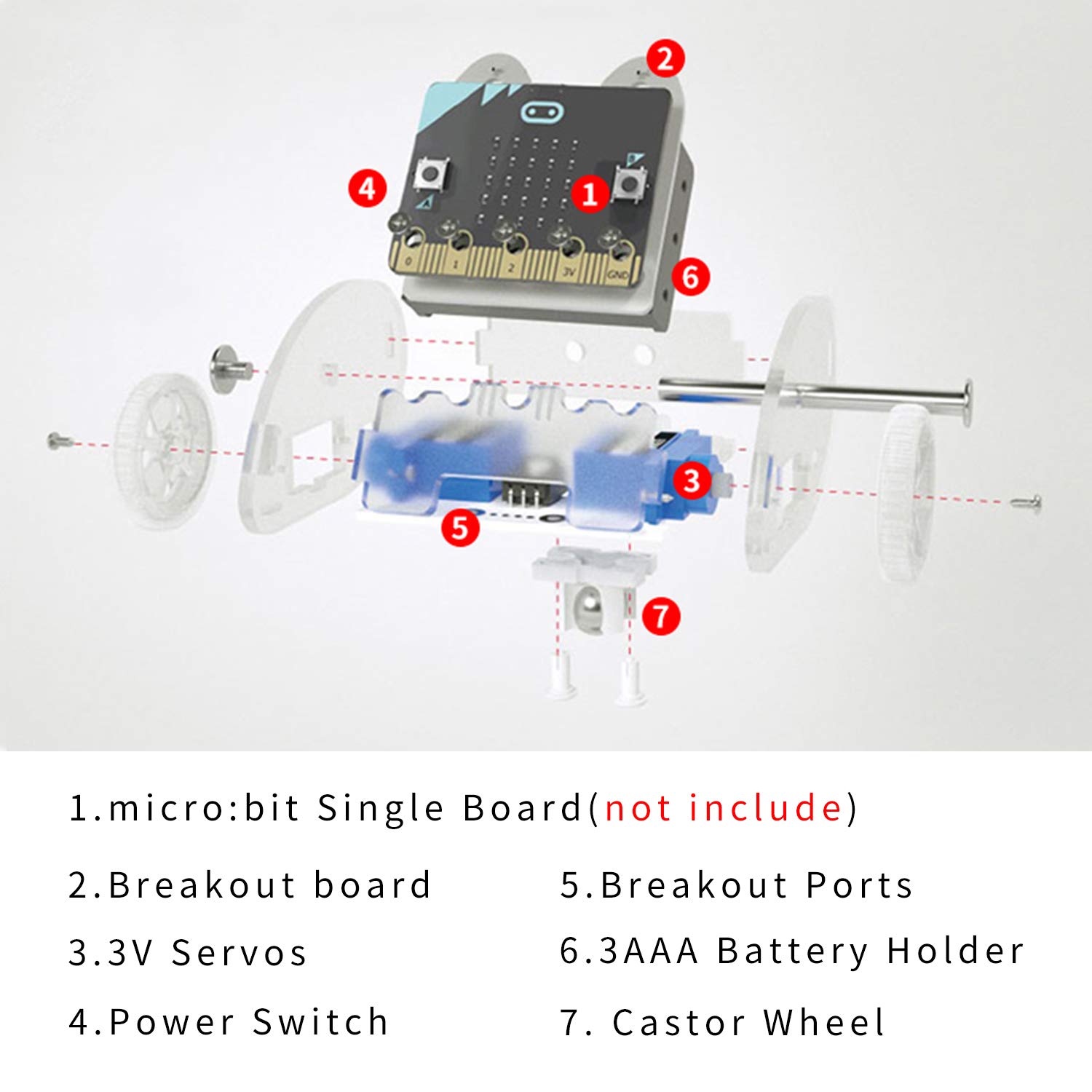 ELECFREAKS Ring:bit Car Kit - BBC Micro:bit Programmable Robot Kit for STEM Education | DIY Coding Starter Kit with Wiki Tutorial (Micro:bit Not Included) | Perfect for Classroom Projects & Home STEM Learning
