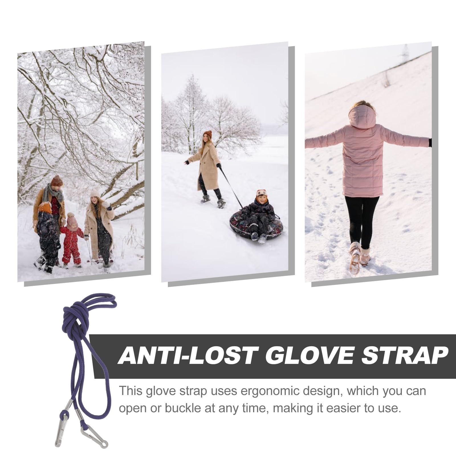 Elastic Mitten Clips for Toddlers & Kids - 48 Inch Adjustable Glove Holder Straps with Suspender Attachment - Keep Children's Mittens Secure (Perfect for Winter Play, School, and Outdoor Activities)