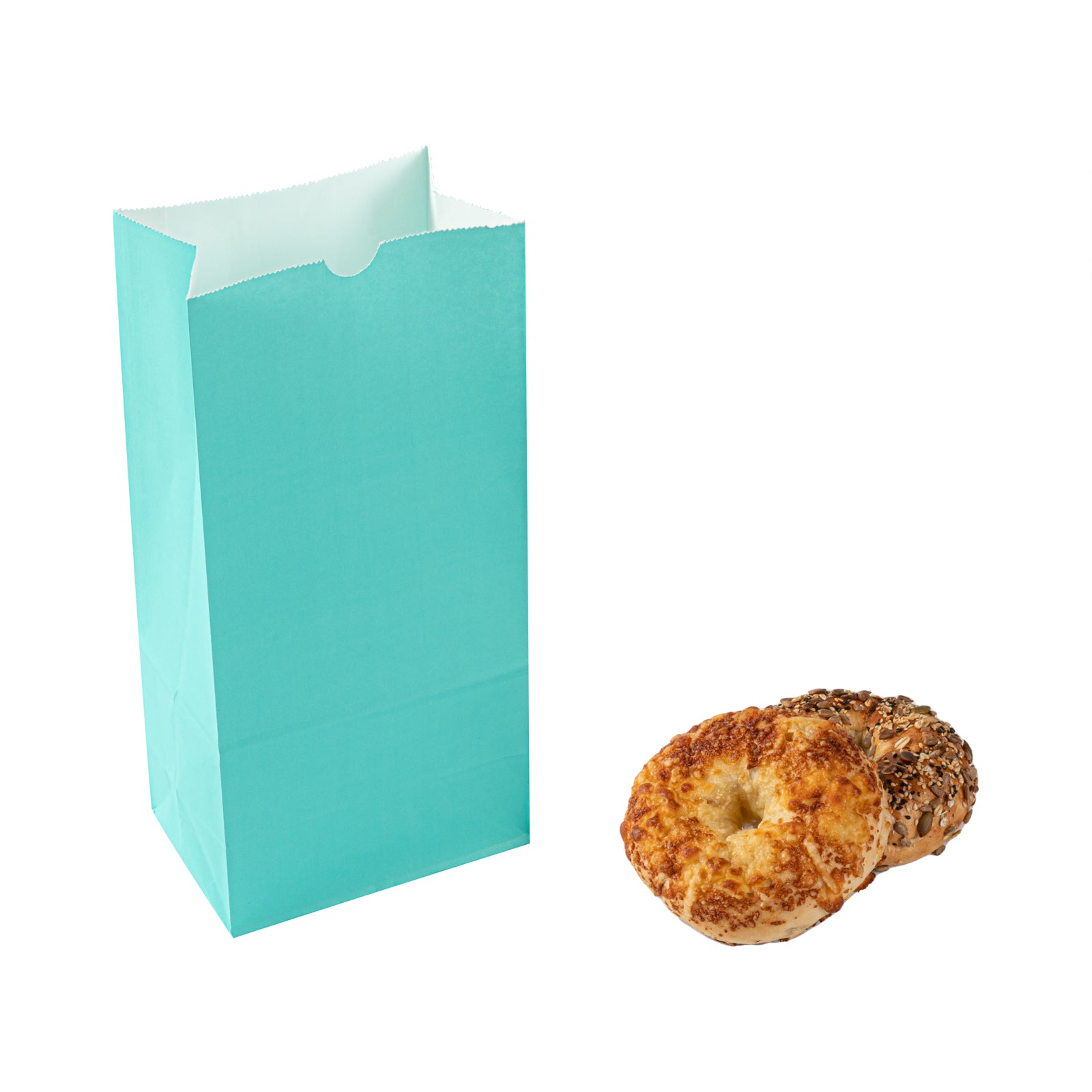 Eco-Friendly Turquoise Paper Bags - 8 lb Capacity, 6 x 4 x 11.75 Inches - Pack of 100 - Perfect for Retail Shopping, Gift Wrapping & Party Favors
