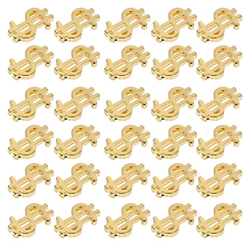 Rosenice 100Pcs Dollar Sign Nail Art Charms - 3D Money Currency Nail Stickers for DIY Nail Art, Manicure, and Pedicure Decorations - Perfect for Parties, Salons, and Nail Art Enthusiasts - Size L