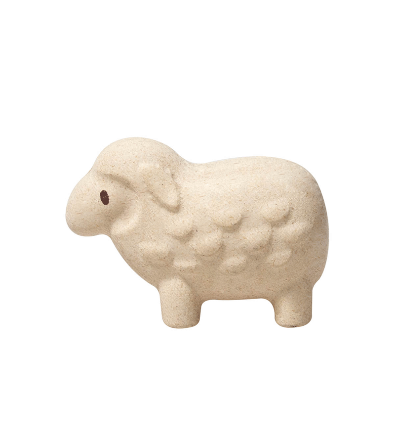 PlanToys Wooden Sheep Figurine - Eco-Friendly, Sustainable Wooden Animal Toy for Kids | Perfect for Farm-Themed Play, Educational Toys, and Nursery Decor