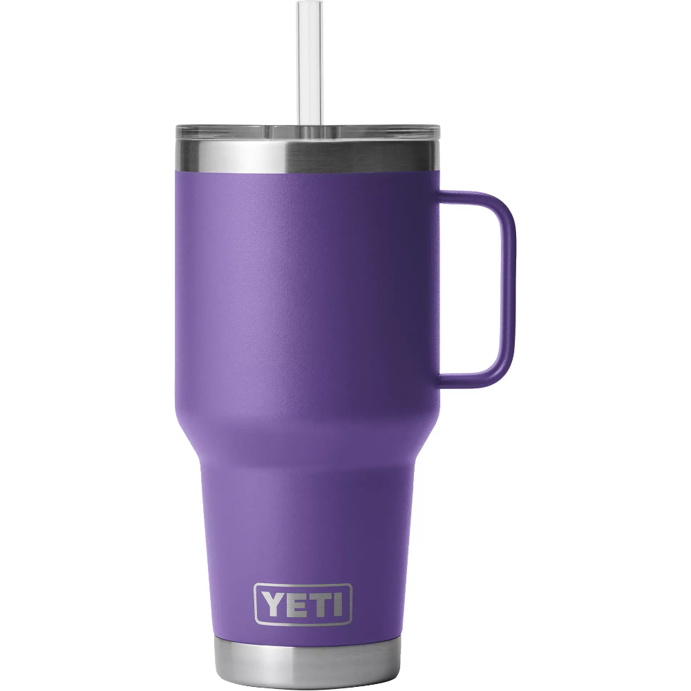 **35 oz Rambler Insulated Stainless Steel Mug with Straw Lid - Perfect for Coffee, Tea & Cold Drinks at Home, Office or Travel**