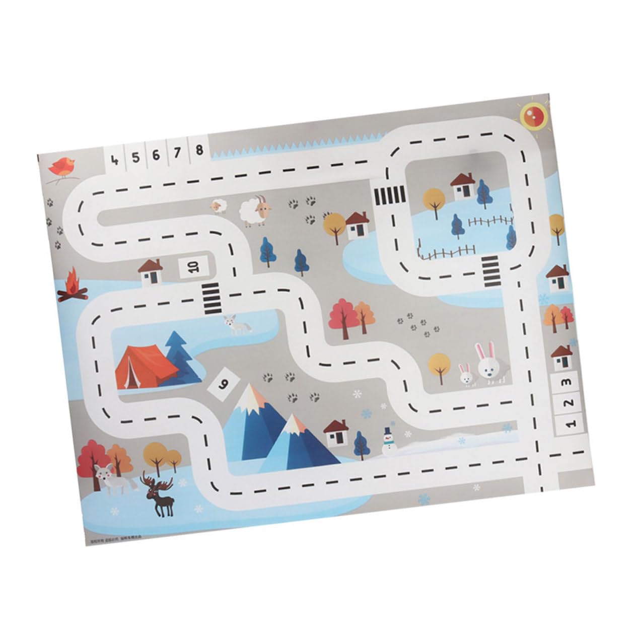 RORPOIR 2-Piece Soft Interlocking Baby Play Mat - Non-Toxic Early Education Floor Mat with Traffic Road Map Design | Perfect for Crawling, Learning & Playtime in Nursery or Playroom