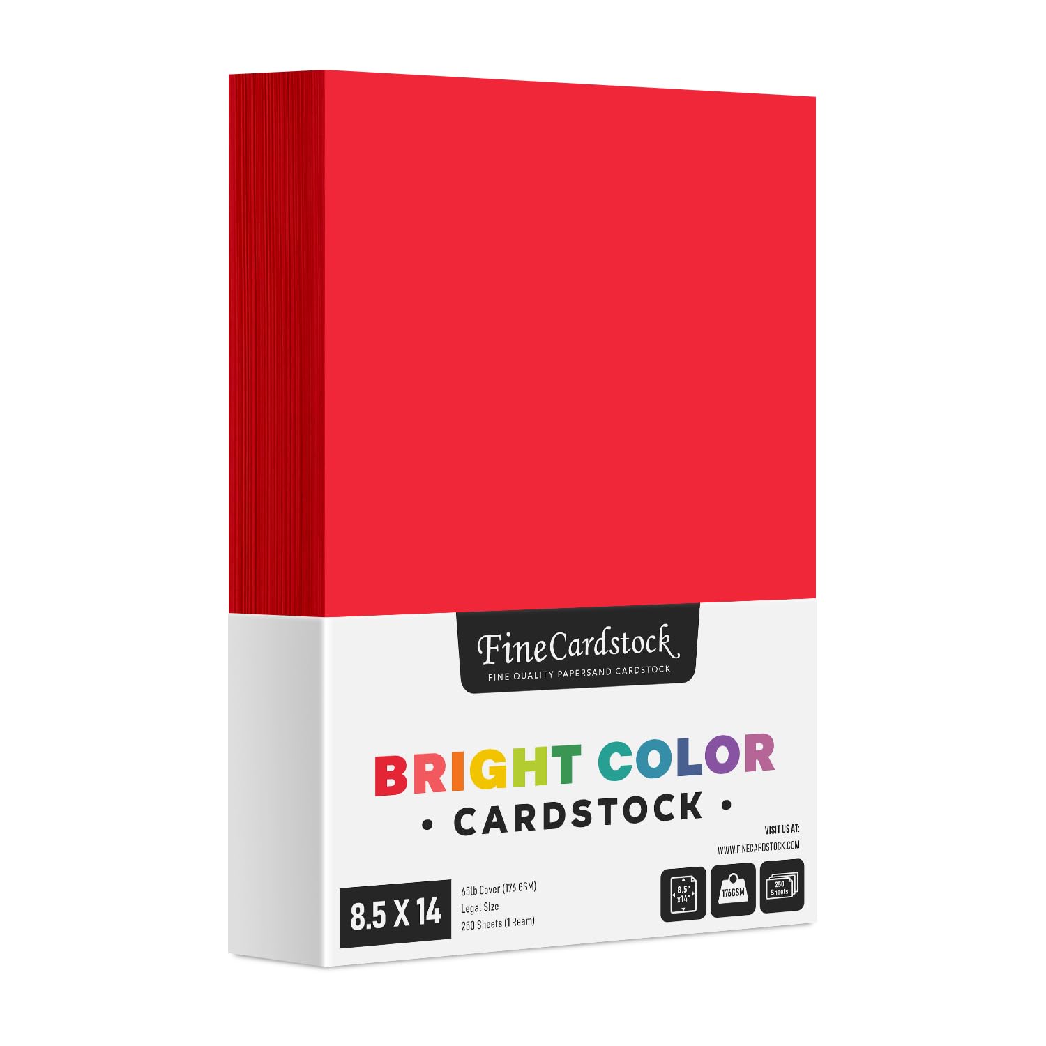 Premium 65-lb Thick Cardstock Paper - 250 Sheets, 8.5