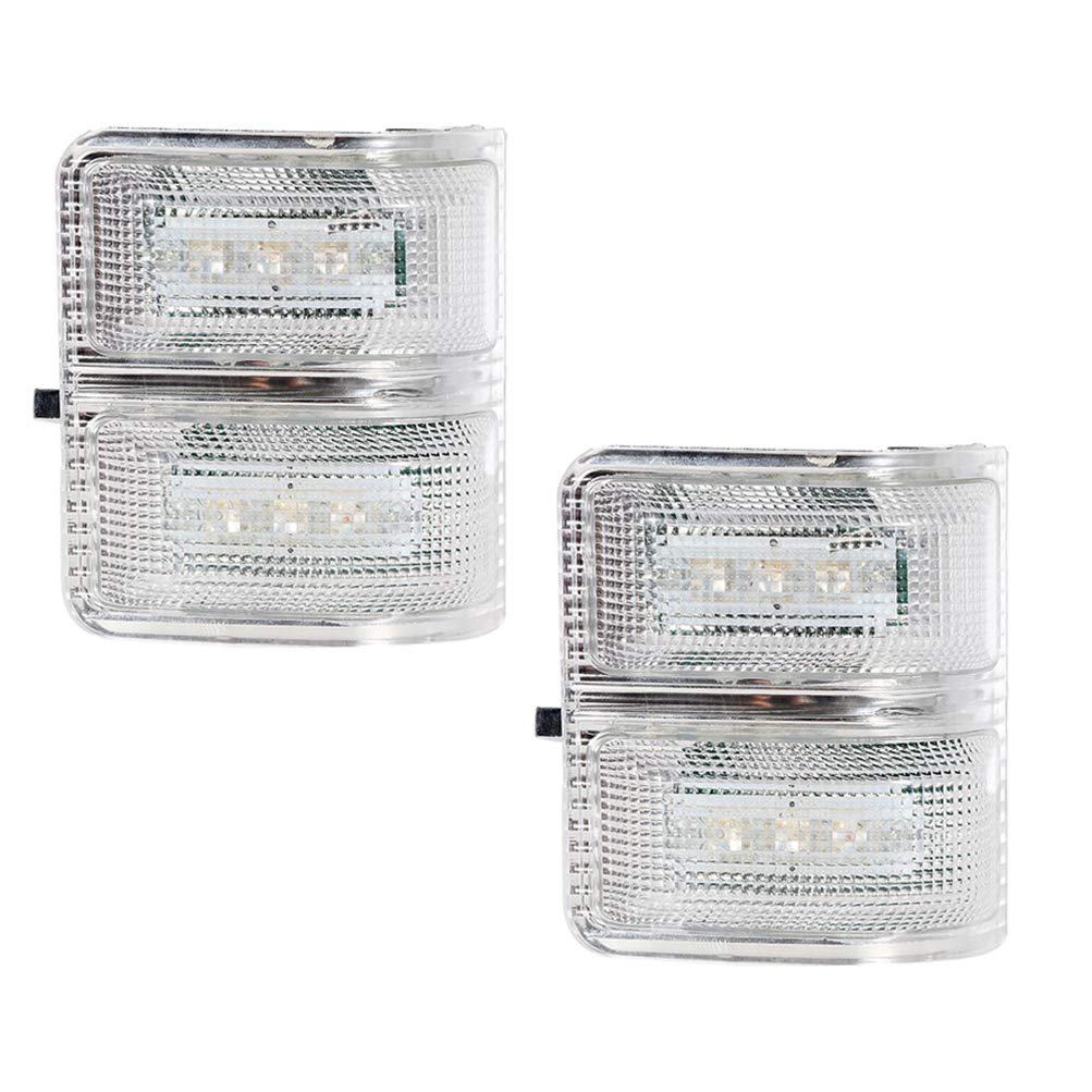 LED Signal Lights Transparent Side Mirrors for 2008-2016 Ford F250 F350 F450 F550 Super Duty (7C3Z13776C) - Enhanced Visibility & Safety for Night Driving & Towing