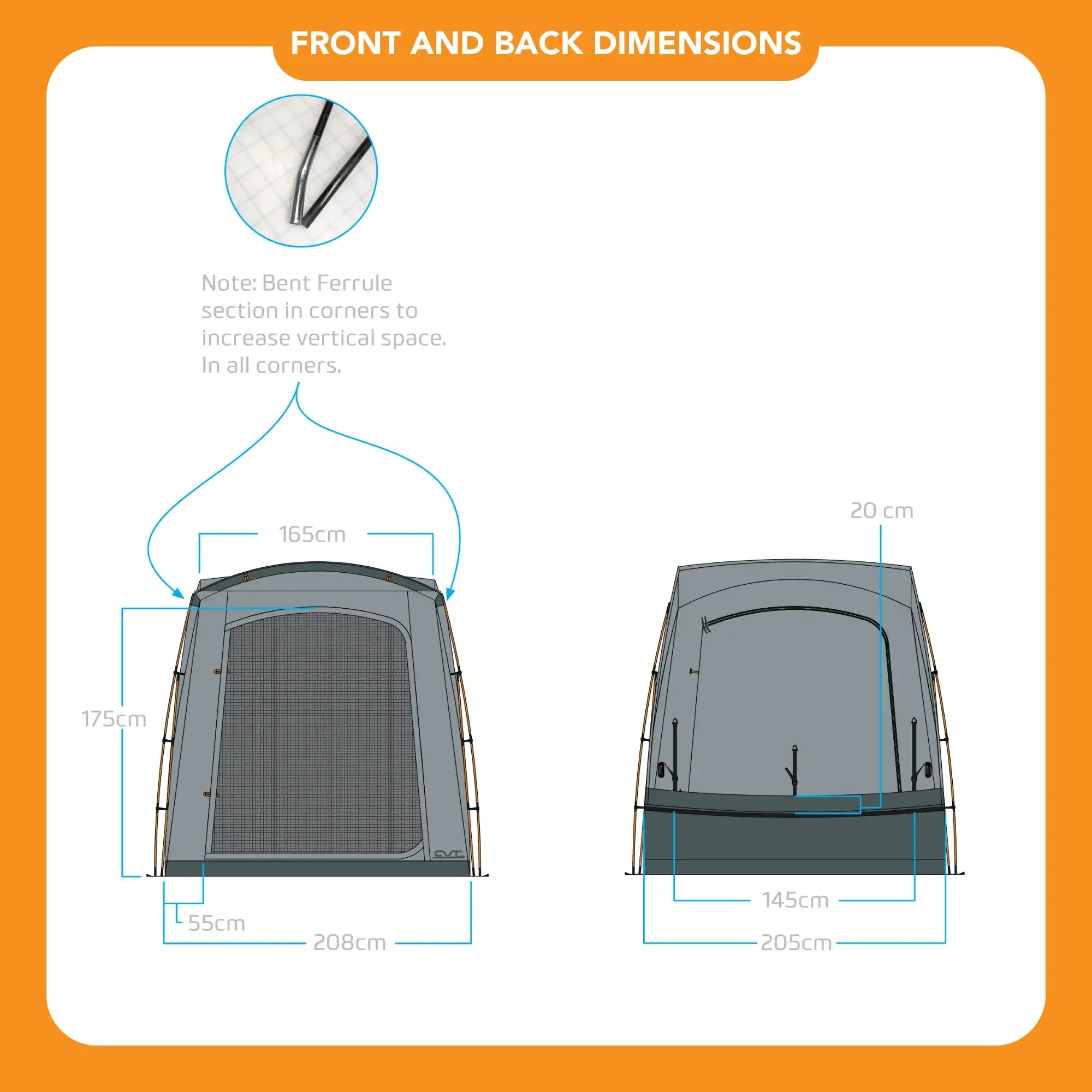 Timber Creek SUV Annex Tent - Waterproof Camping Shelter for Outdoor Adventures | Perfect for Camping, Tailgating & Off-Road Trips
