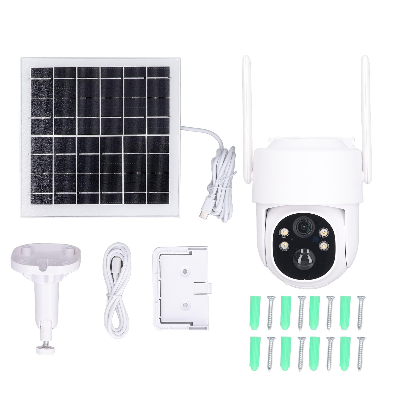 Gearwell Solar Security Camera Wireless Outdoor, WiFi Solar Panel Surveillance Camera with Night Vision & IP66 Waterproof - Ideal for Home, Yard, and Business Security Monitoring