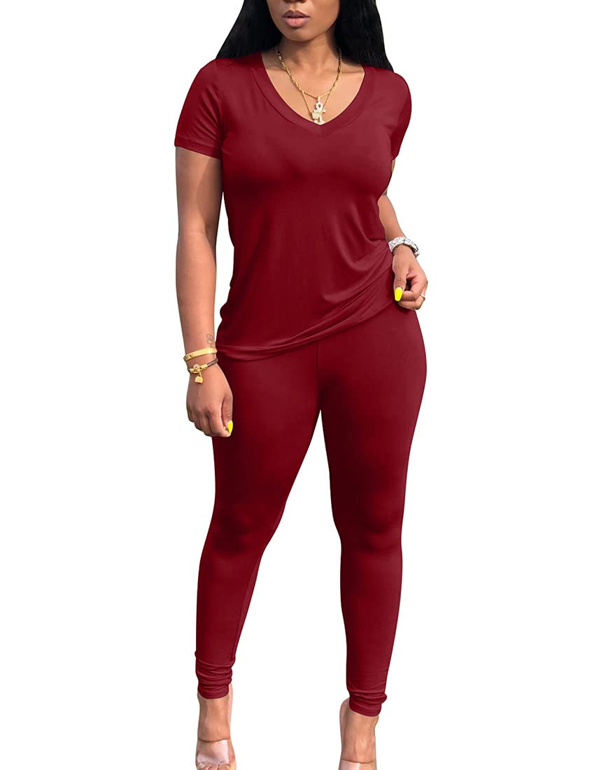BORIFLORS Women's 2-Piece Workout Outfit Set - Long Sleeve T-Shirt & Jogger Legging Pants | Comfortable Gym & Yoga Clothes | Perfect for Running, Fitness Training & Casual Wear