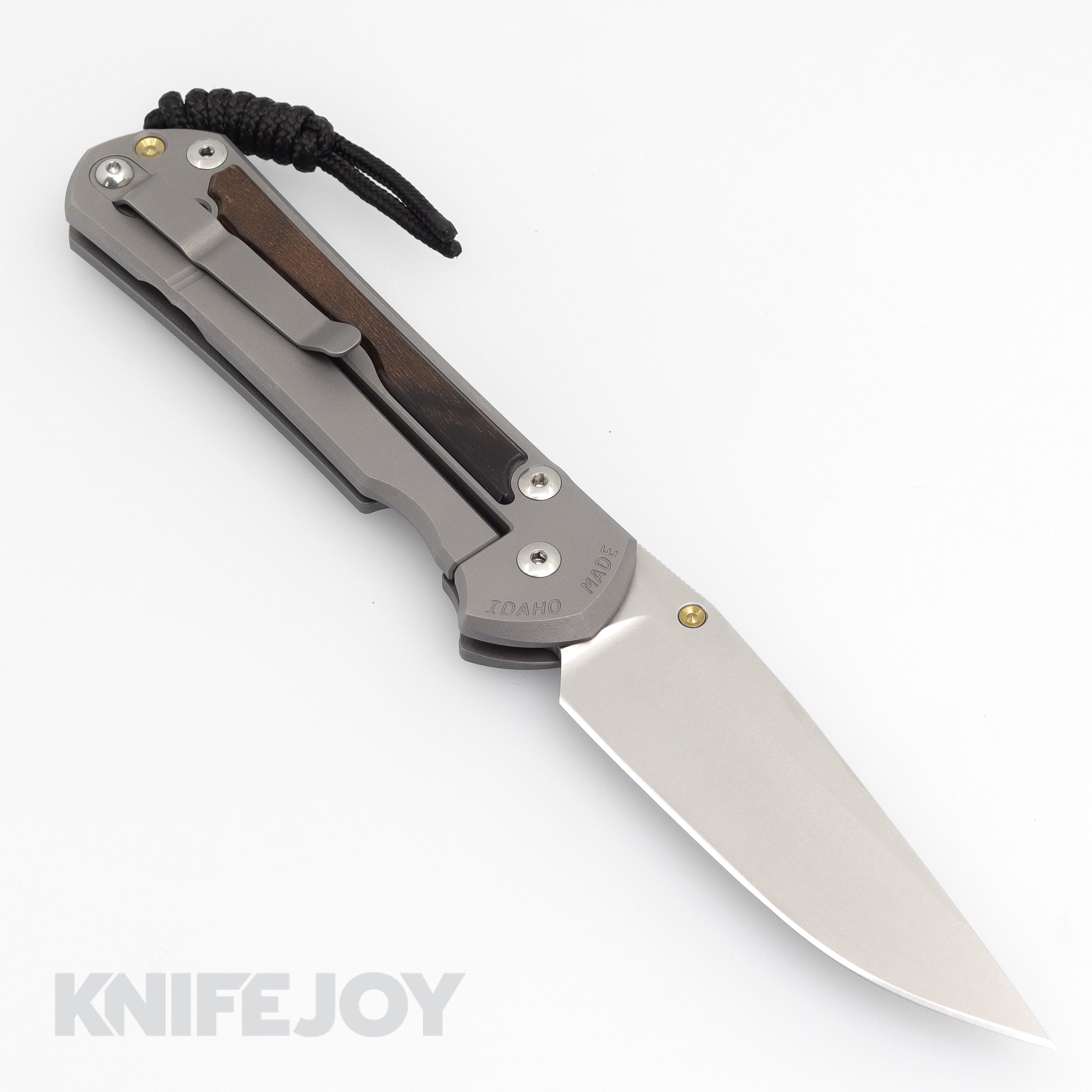Chris Reeve Knives Large Sebenza 31 Drop Point Folding Knife with Macassar Ebony Wood Inlays - Matte Finish - EDC, Outdoor, Camping, Hunting, Survival Gear