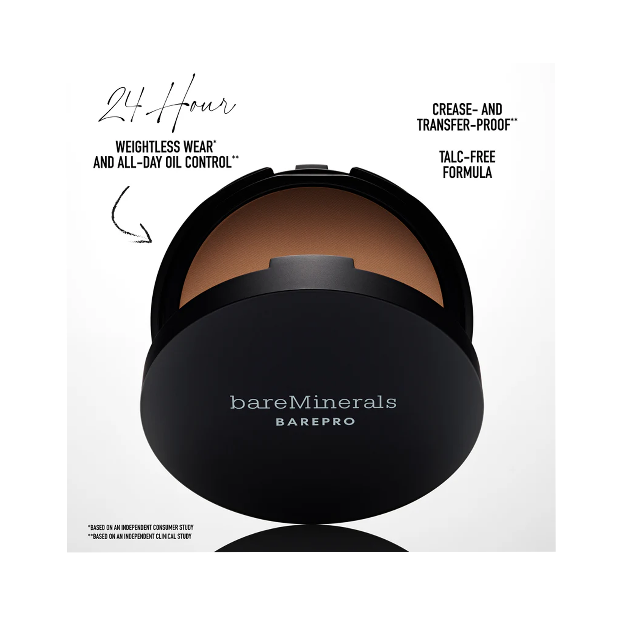 Bare Minerals Barepro 24-Hour Full Coverage Powder Foundation - Oil-Free, Long-Lasting Matte Finish for Flawless Skin | Perfect for Daily Wear, Special Occasions & On-The-Go Touch Ups