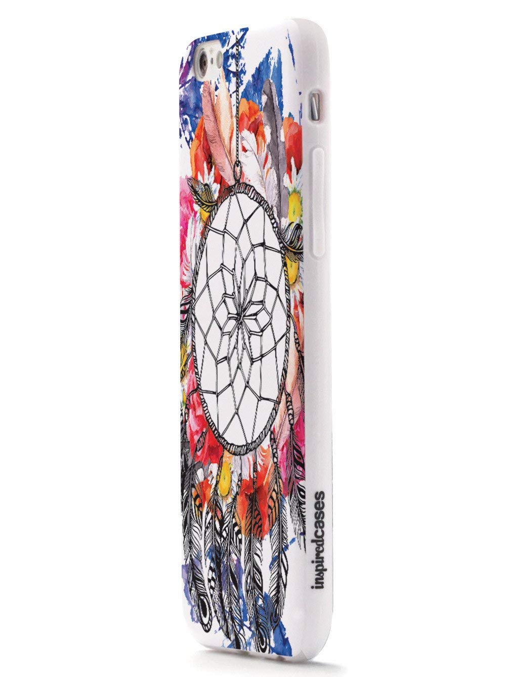 Inspired Cases - iPhone 12 Case Compatible - 3D Textured Protective Phone Cover for Apple iPhone 12 - Floral Boho Dreamcatcher Design - White | Perfect for Daily Use, Travel & Gift Giving