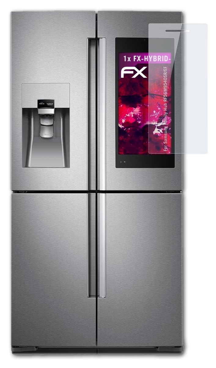 Samsung RF56M9540SR/EF Family Hub Refrigerator Screen Protector - 9H Hybrid-Glass FX Plastic Film Shield for Scratch Protection | Perfect for Kitchen & Smart Home Use