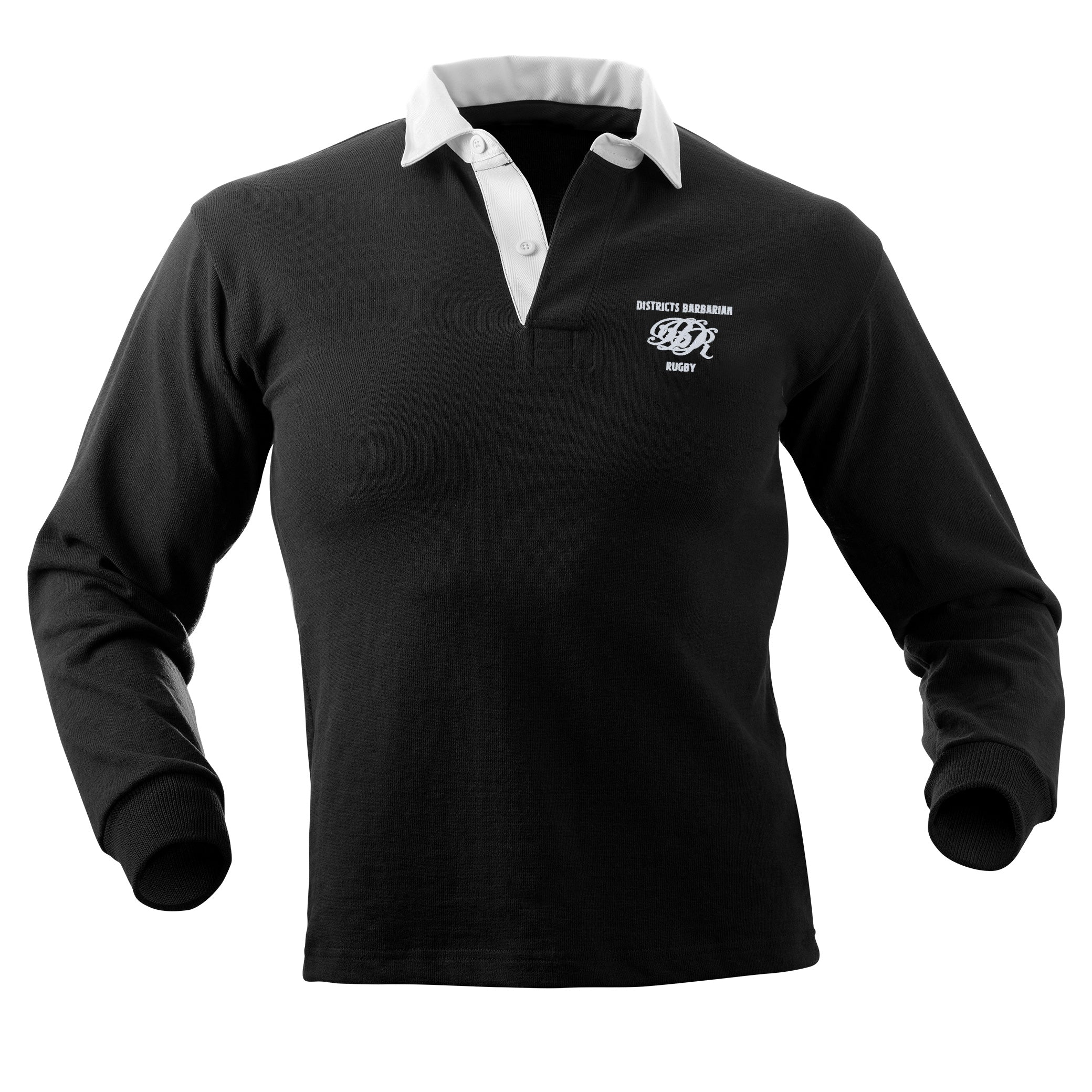 Districts Barbarian RFC Solid Traditional Rugby Jersey - Durable & Comfortable Rugby Shirt for Men - Perfect for Matches, Training, and Fan Support