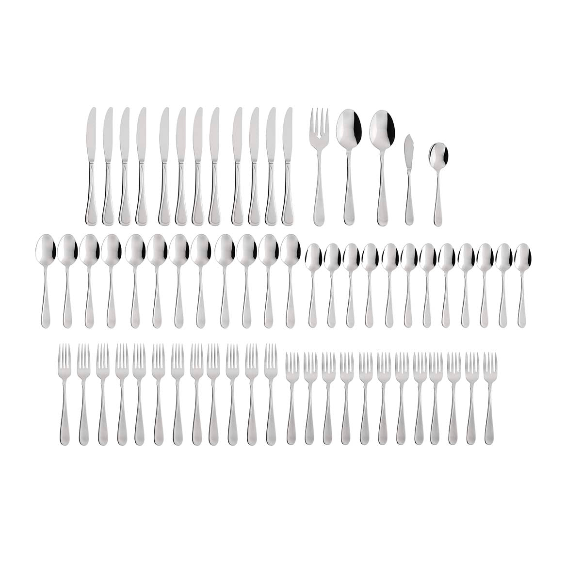 65-Piece Flatware Set - Stainless Steel Silverware Set for 12, Service for 8 - Elegant Dining Utensils for Everyday Use, Dinner Parties & Wedding Gifts
