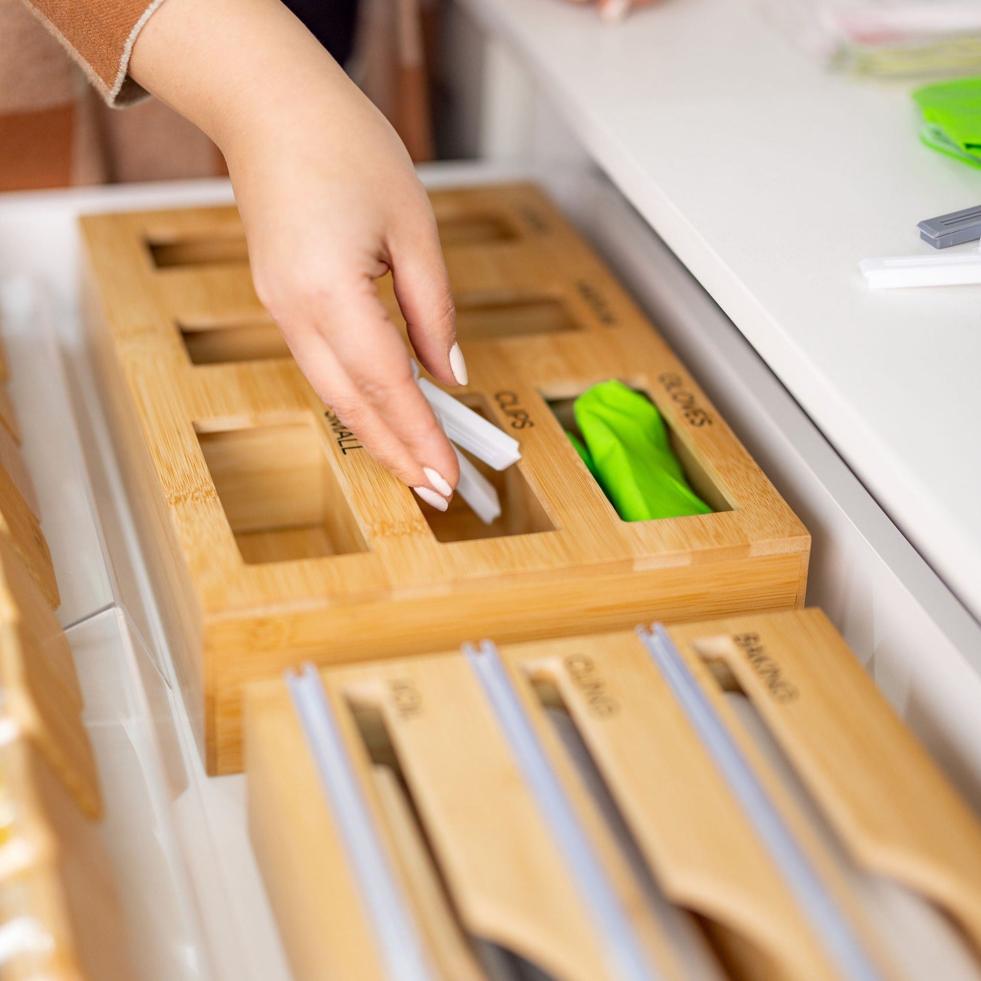 Eco-Friendly Bamboo Sandwich Bag Organizer - Reusable & Durable Food Storage Solution for Lunch Boxes, Picnics, and Meal Prep