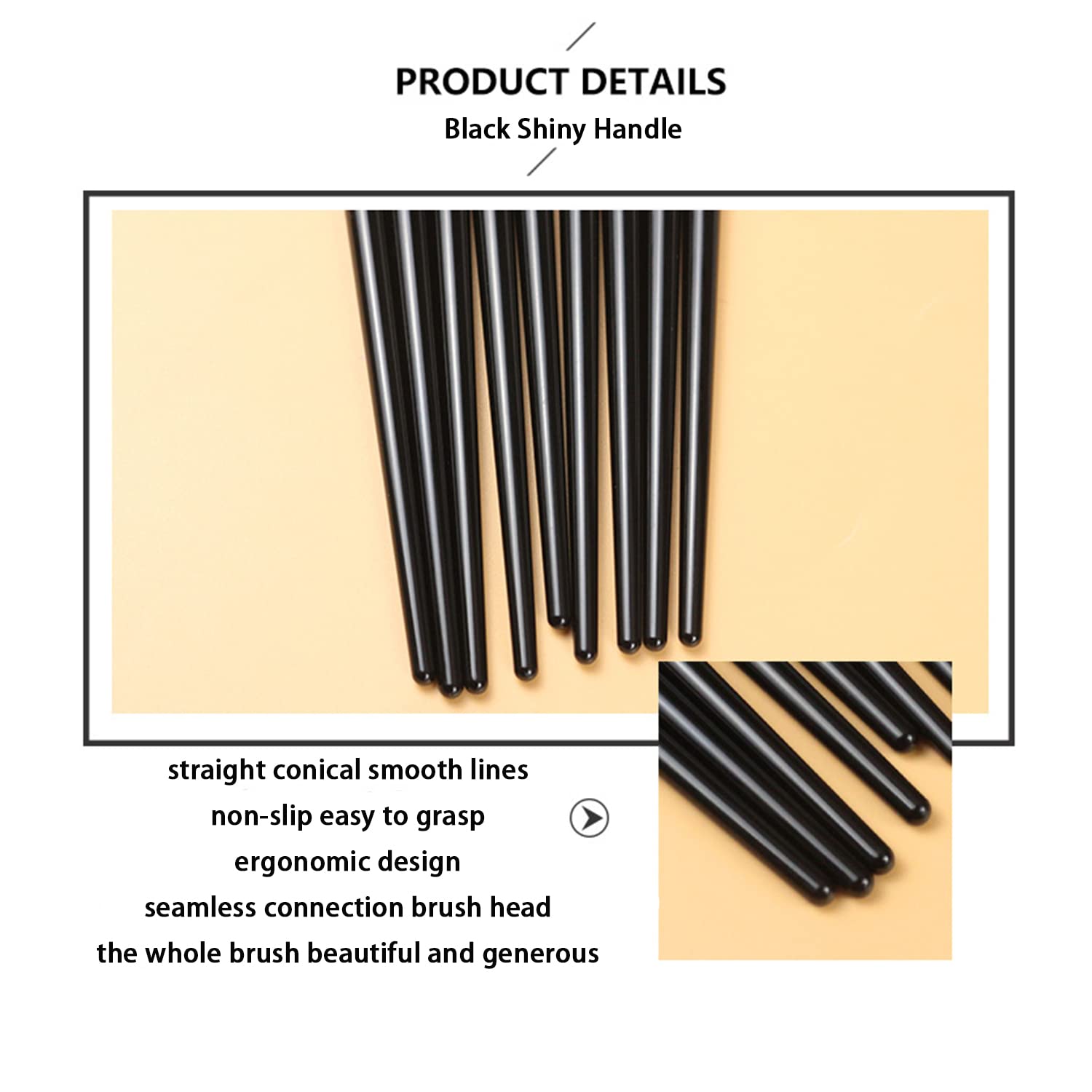 2PCS Soft Synthetic Fiber Angled Eyeshadow Brush Set - Black Wooden Handle for Blending & Contouring | Perfect for Professional Makeup & Everyday Use