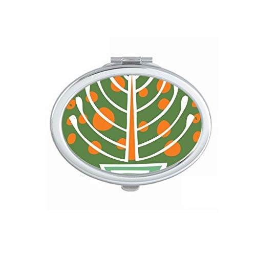 DIYthinker Portable Folding Double-Sided Mirror with Ancient Mexico Totem Design - Perfect for Makeup, Travel & Home Decor