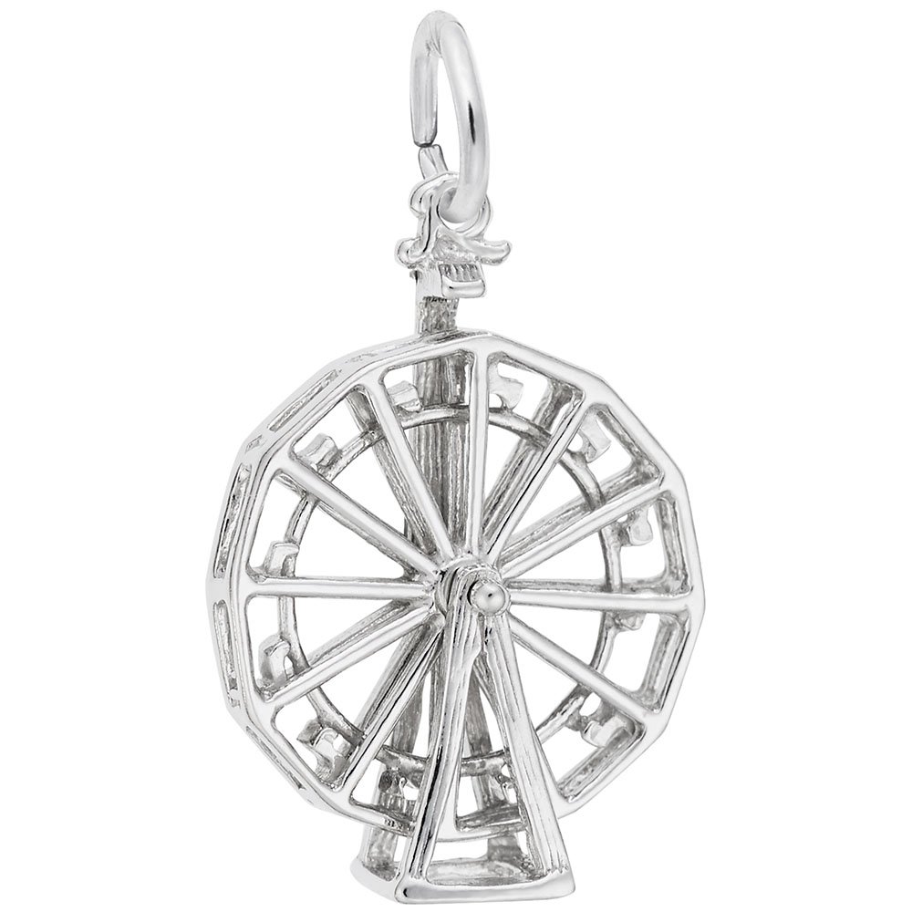 Ferris Wheel Charm for Jewelry Making - Silver & Gold Pendant for Bracelets, Necklaces & DIY Craft Projects - Perfect for Gifts, Parties & Theme Park Lovers