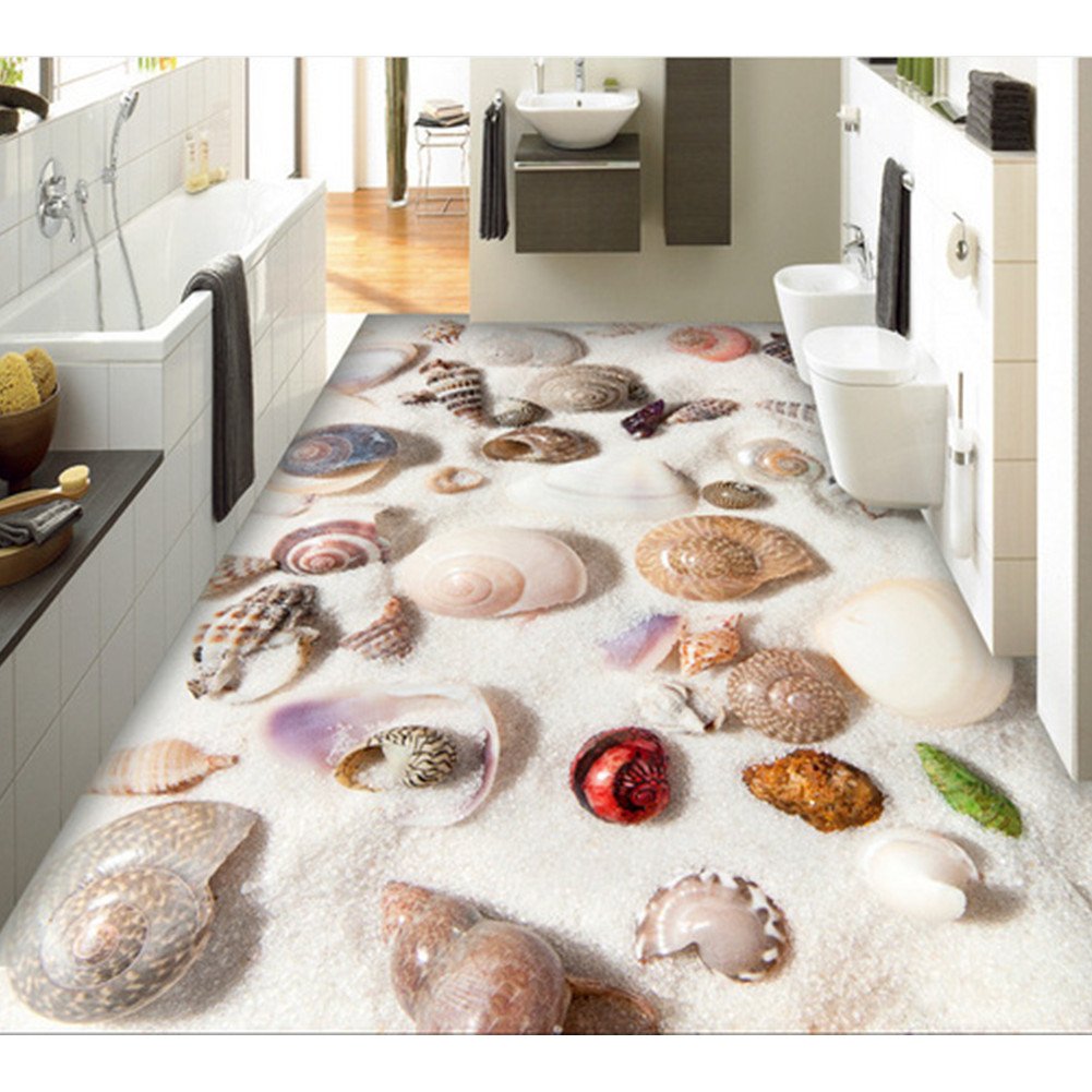 Non-Slip 3D Printed Area Rug - Ultra Thin Doormat for Living Room, Bedroom, Kitchen & Bathroom - 5x7 Feet (63