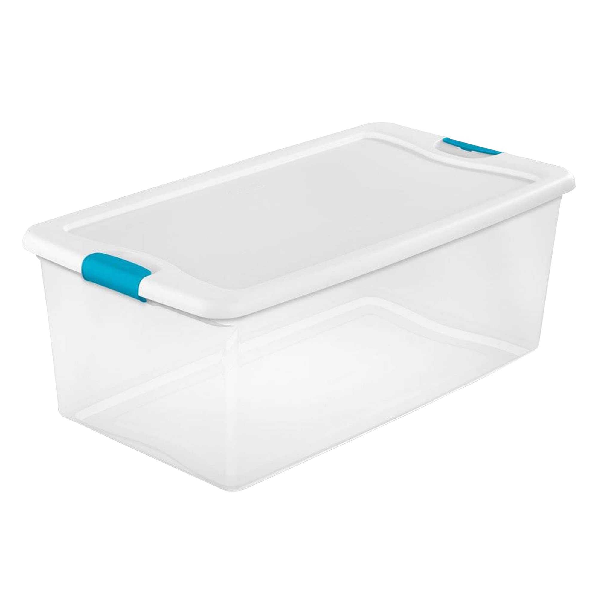 Sterilite 106 Quart Clear Stackable Storage Containers with White Latching Lids - 20 Pack for Home Organization, Garage Storage & Moving Supplies - Perfect for Seasonal Decor, Toys, Clothes & Household Items