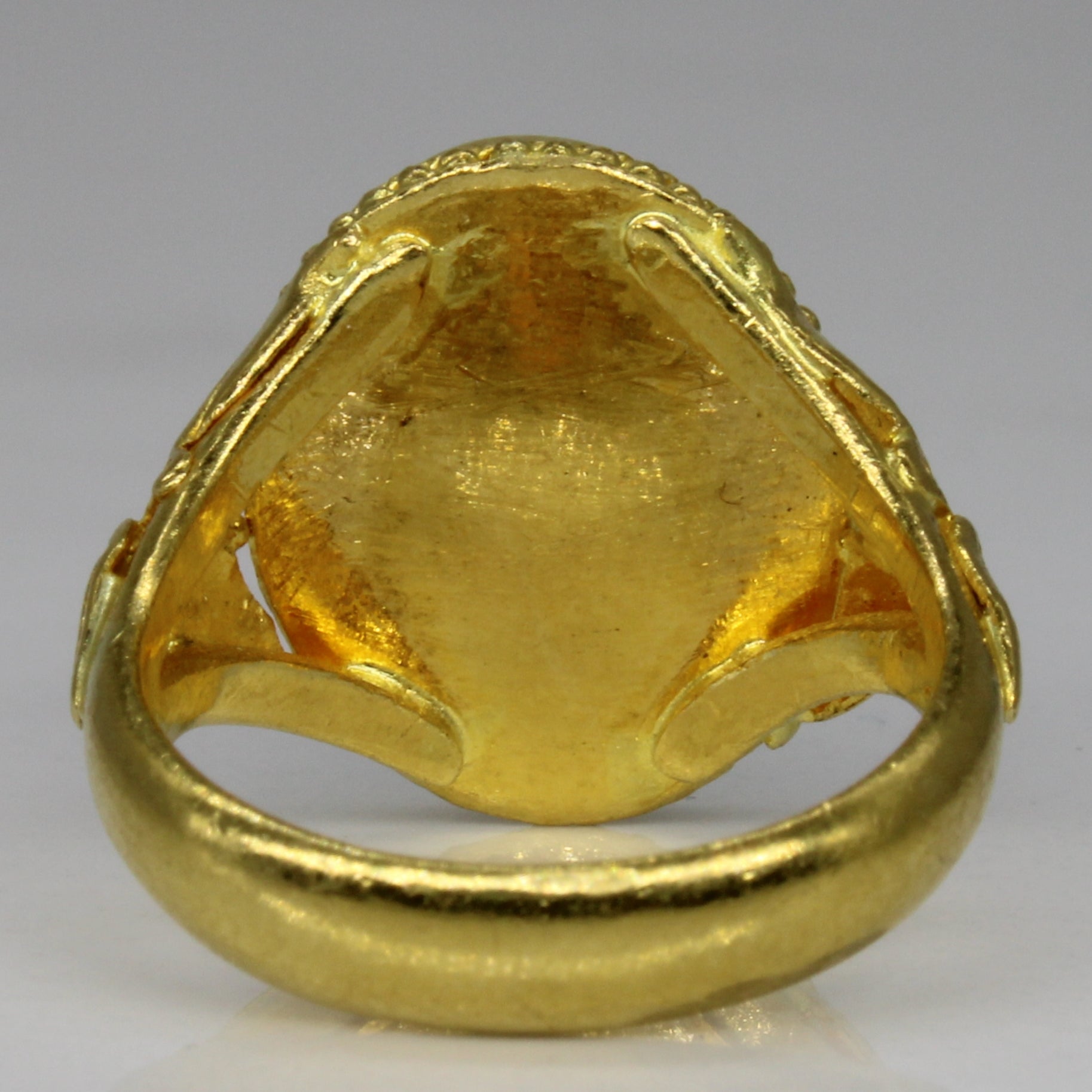 Exquisite 23k Gold Jadeite Cocktail Ring | 3.85 Carat Natural Jade | Size 6 | Perfect for Evening Parties, Weddings & Special Occasions