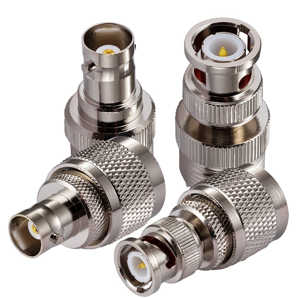 Vecys CB Radio Adapter Kit - 4 Pack SO239 PL259 UHF to BNC Antenna Connector for CB Antenna, Amateur Radio, Walkie Talkie, Handheld & WLAN Devices - Perfect for Communication, Emergency & Outdoor Activities